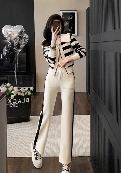 casual striped suit