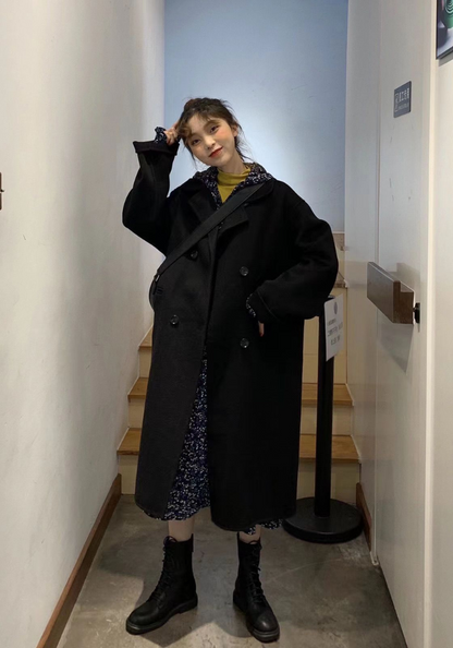 New Hepburn style wool coat