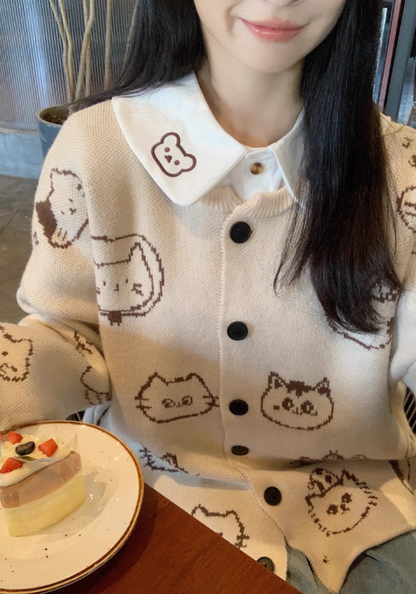 kitten sweater cardigan