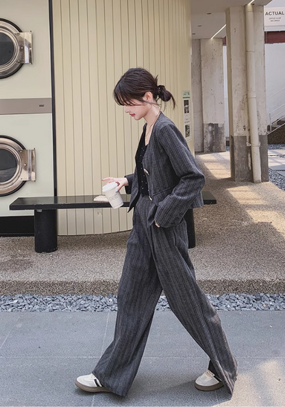 striped suit