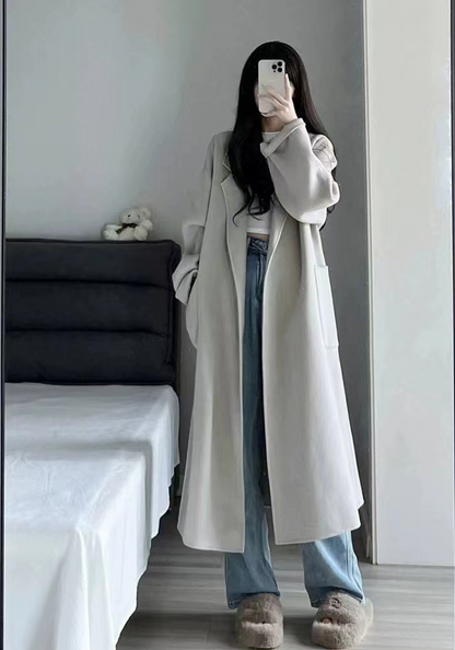 Korean high-end gray coat