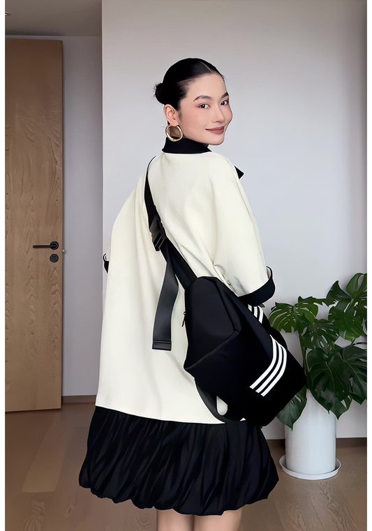 韓系黑白寬鬆裙