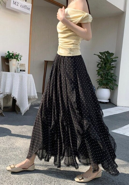 波點天絲裙