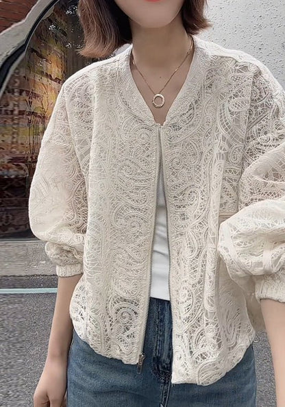 蕾絲刺繡外套