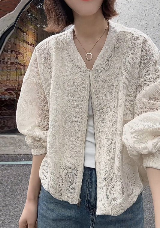 蕾絲刺繡外套