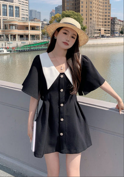 小香風黑裙