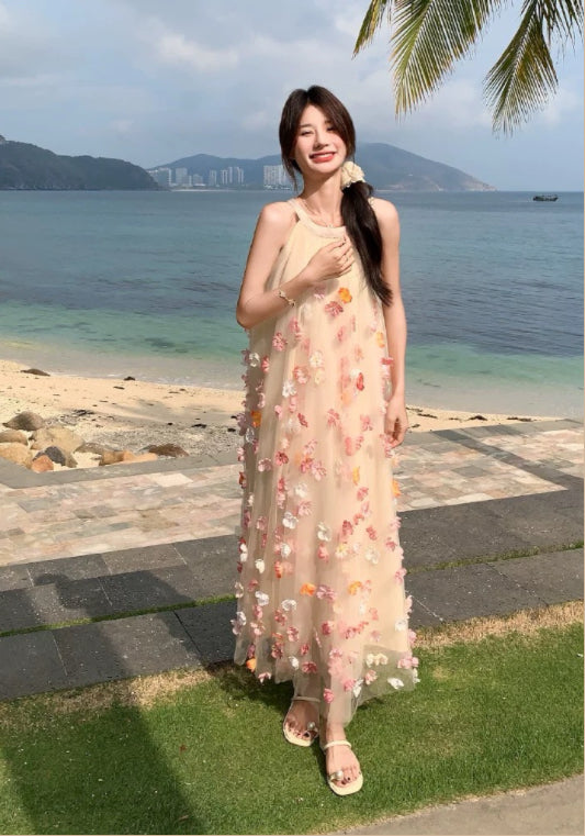 網紗立體花裙