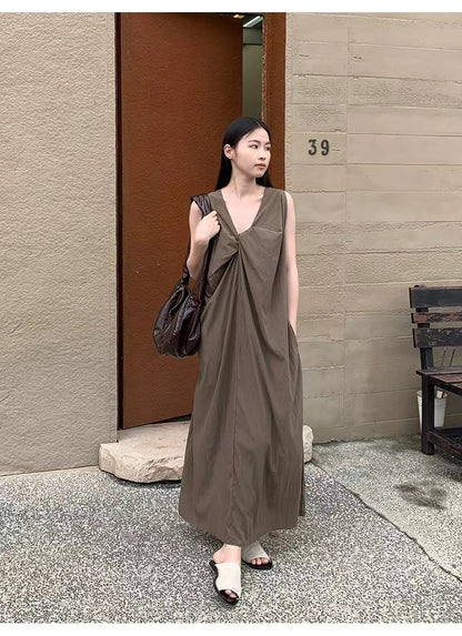 Korean style design A-line long skirt