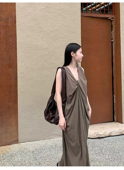 Korean style design A-line long skirt