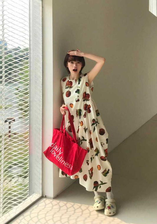 [Fruit print dress]