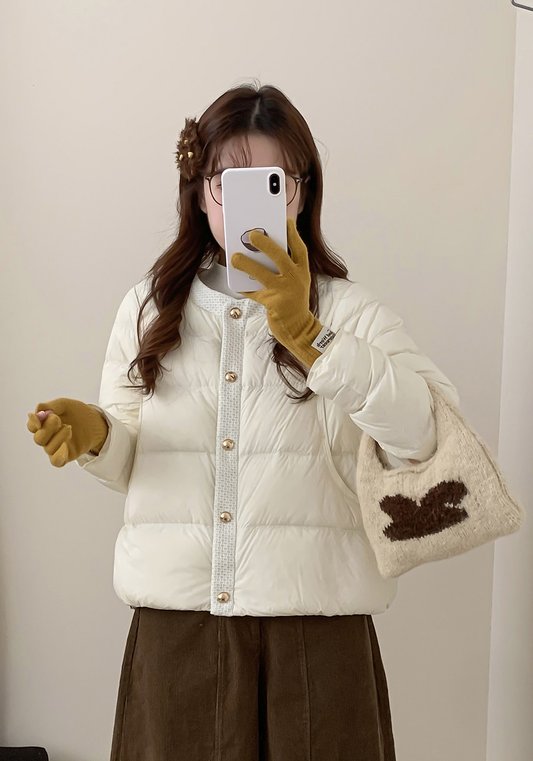 小香風羽絨外套
