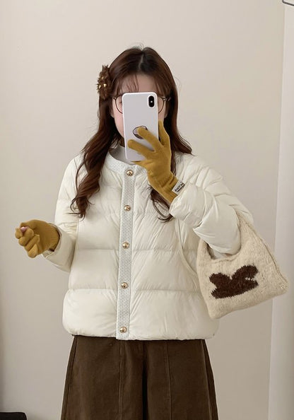 小香風羽絨外套
