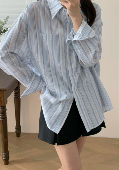 藍條紋襯衫