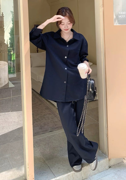 深藍簡約套裝
