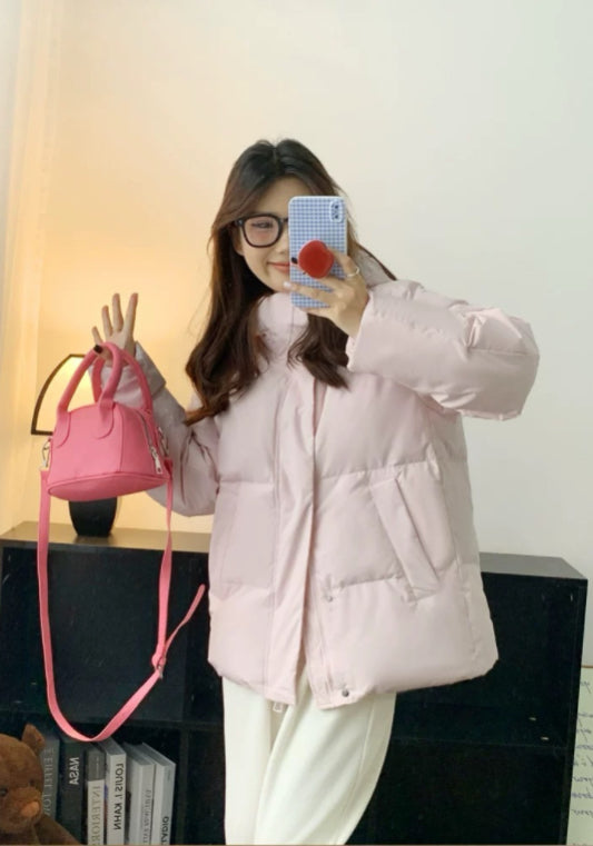 簡約連帽羽絨服