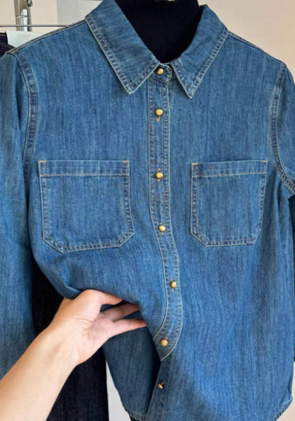 牛仔襯衫