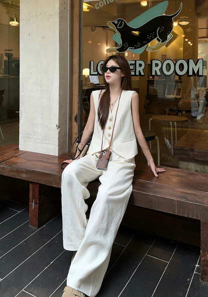 V-neck vest set