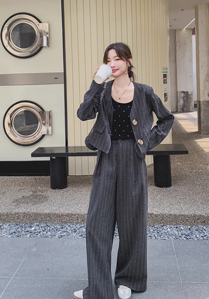 striped suit