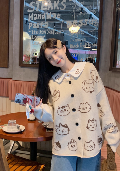 kitten sweater cardigan