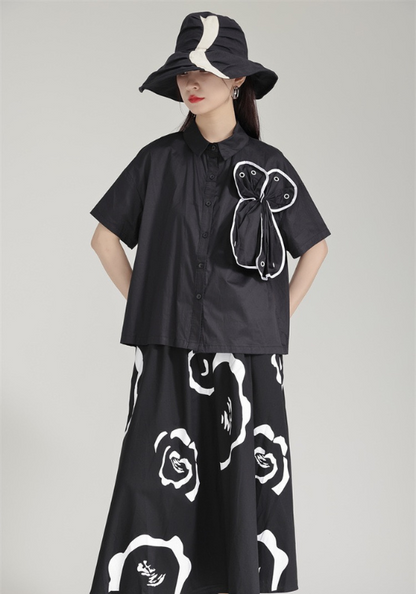 black and white print set
