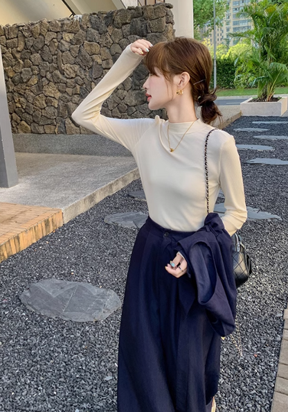 waist-cinching denim three-piece suit