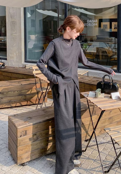 Premium dark gray three-piece set