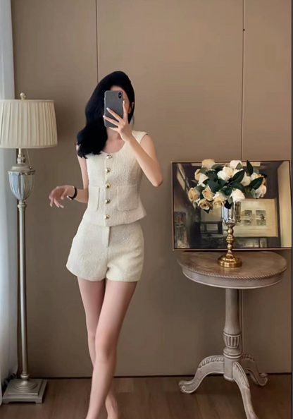 Xiaoxiangfeng braided sleeveless + shorts set
