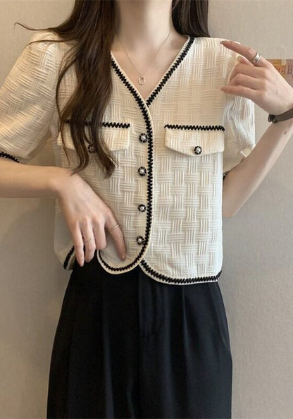 米白小香風上衣