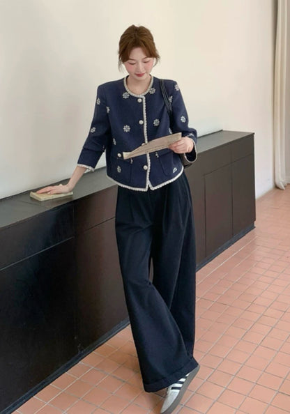 藍色小花外套