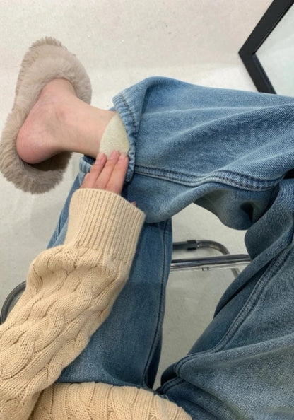 加絨牛仔褲