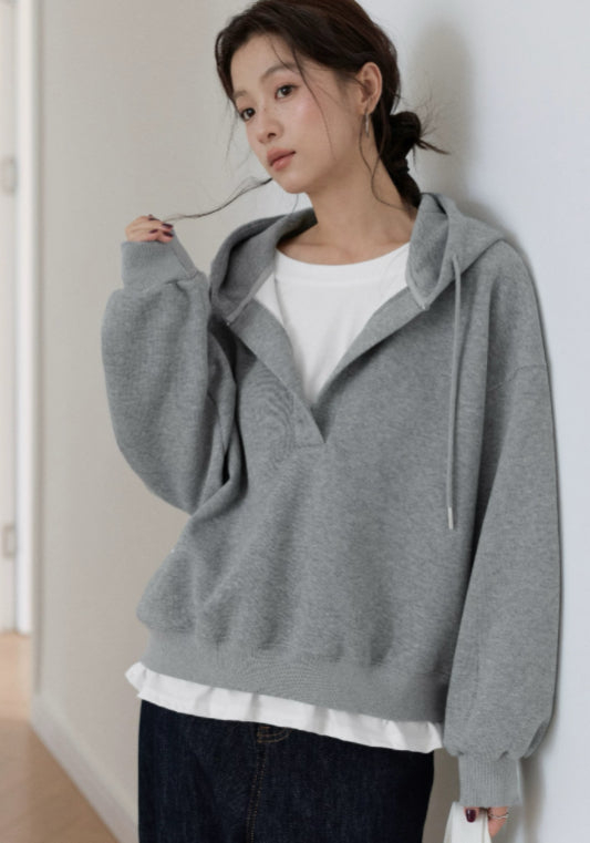 灰色假兩件衛衣