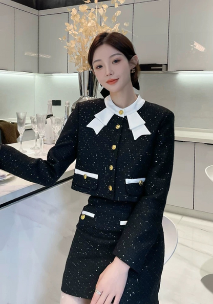 Xiaoxiangfeng premium black fine glitter set