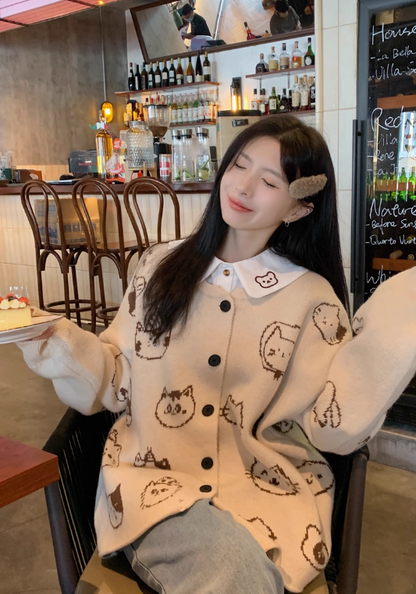 kitten sweater cardigan