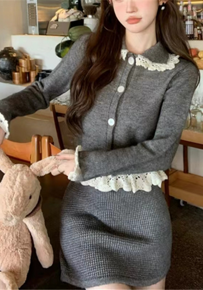 Maillard's gentle knitted skirt suit