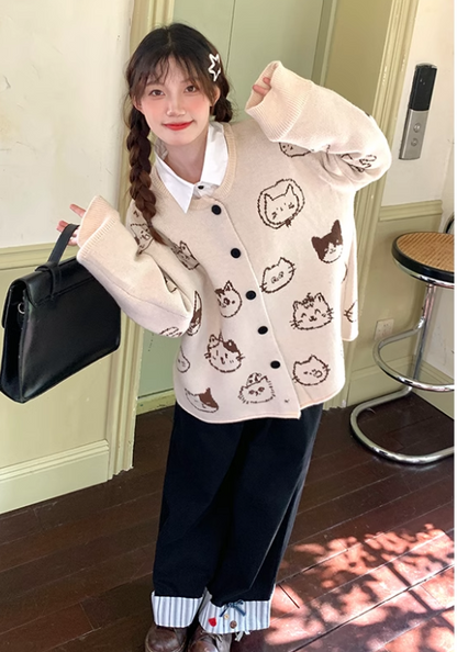 kitten sweater cardigan