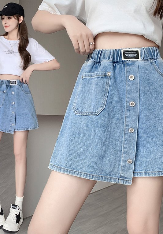 短牛仔裙褲