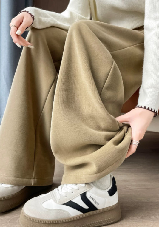 Corduroy straight-leg pants