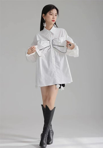 mid length bow shirt