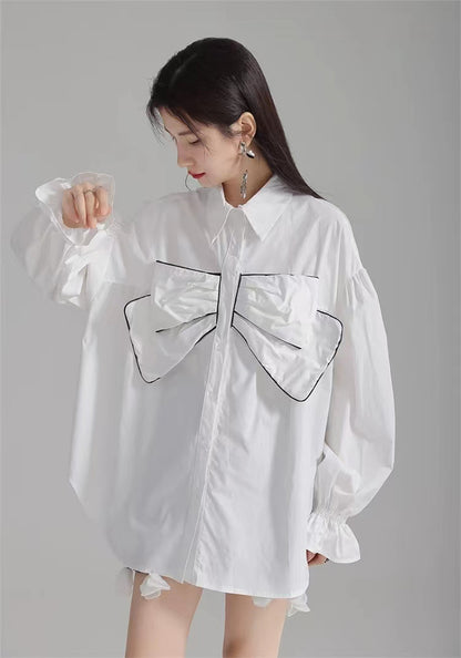 mid length bow shirt