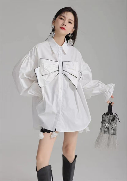 mid length bow shirt