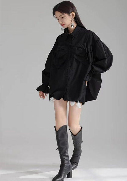 mid length bow shirt