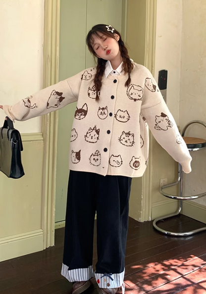 kitten sweater cardigan