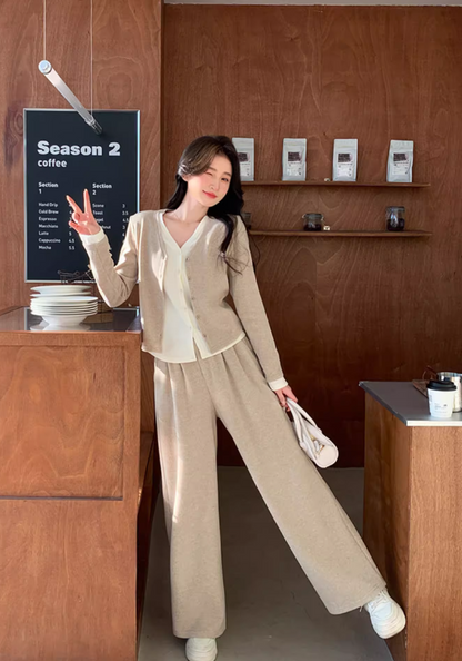 Fake two-piece gentle suit