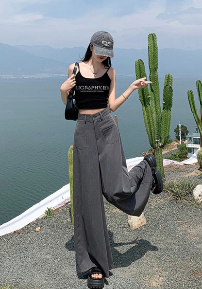 高級感闊腳裙褲
