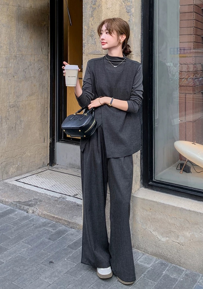Premium dark gray three-piece set