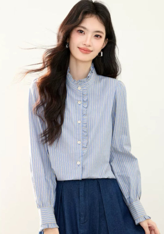 藍條紋襯衫