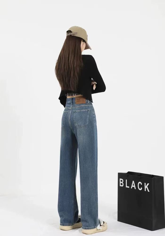 Korean style wide leg jeans