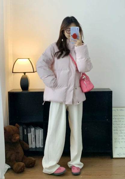 簡約連帽羽絨服