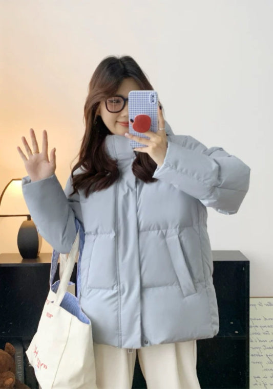 簡約連帽羽絨服