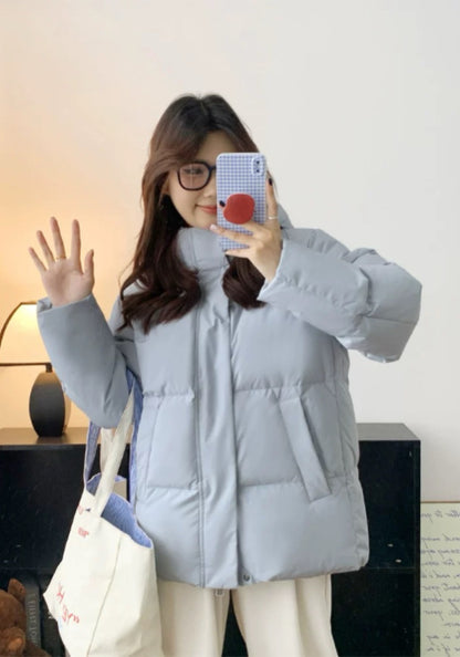 簡約連帽羽絨服